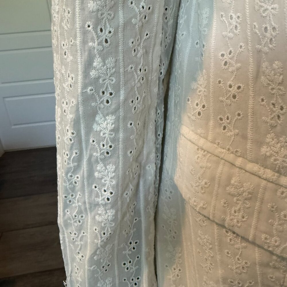 WeWoreWhat Oversized White Lace Cotton Eyelet Blazer NWT Size Small - Picture 7 of 7